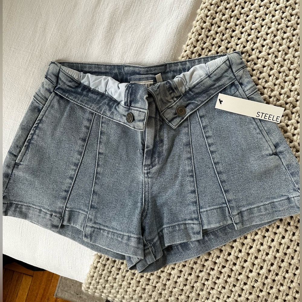 Steele High Waist Fold Down Shorts - Size S